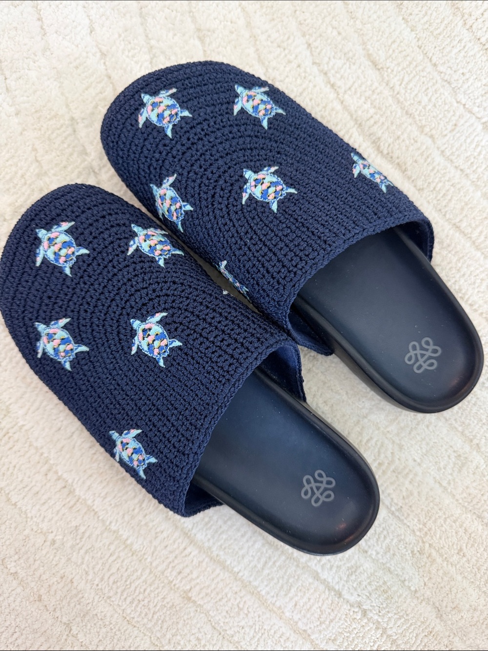 The Sak bolina clog crochet turtle slide on mule